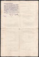 1929 Magyar-Franczia Biztosító R. T. életbiztosítási kötvénye, dekoratív grafikával, hátoldalán 1939...