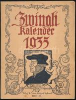 1935 Zwingli Kalender, hrsg. von einem Kreis Zürcherischer Pfarrer, 17. Jahrg., 112p