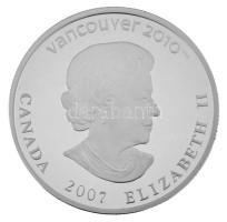 Kanada 2007. 25$ Ag &quot;A vancouveri Téli Olimpia 2010 / Alpesi síelés (lesiklás)&quot; forgalomba nem került, részben hologramos emlékérme, kapszulában, tanúsítvánnyal T:PP apró karc /  Canada 2007. 25 Dollars Ag &quot;2010 Winter Olympics, Vancouver / Alpine Skiing&quot; non-circulating, partially holographic commemorative coin in capsule, with certificate C:PP tiny scratch Krause KM#742