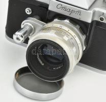 Krasnogorsk Start kamera Helios 44 1:2 f: 5,8 cm objektívvel, jó állapotban tokkal, tartozékokkal, l...