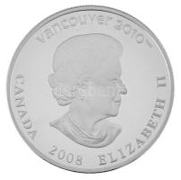 Kanada 2008. 25$ Ag &quot;A vancouveri Téli Olimpia 2010 / Műkorcsolya&quot; forgalomba nem került, részben hologramos emlékérme, kapszulában, tanúsítvánnyal T:PP /  Canada 2008. 25 Dollars Ag &quot;2010 Winter Olympics, Vancouver / Figure Skating&quot; non-circulating, partially holographic commemorative coin in capsule, with certificate C:PP  Krause KM#815