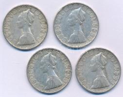 Olaszország 1958R 500L Ag "Kolumbusz hajói" (4x) T:VF patina, ph. 
Italy 1958R 500 Lire A...