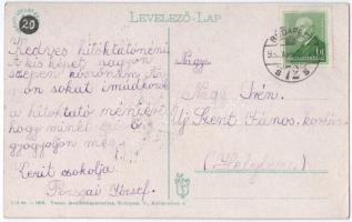 Püspökladány, Református templom. Vasúti levelezőlapárusítás 119. sz. 1916. (EK)