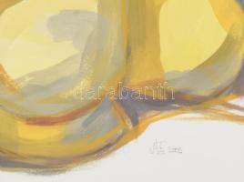 Szigeti Tamás (1968-): Csendélet, 2003. Tempera, papír. Jelzett. Üvegezett fakeretben. 33,5x42,5 cm