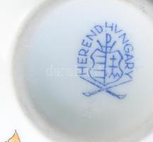 2 db Herendi Viktória mintás tálka és vázácska. Kézzel festett, jelzett, hibátlan, 12x6 cm m: 6,5 cm