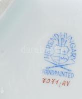 Herendi zöld Apponyi mintás váza, porcelán, kézzel festett, jelzett, hibátlan, 23,5 cm