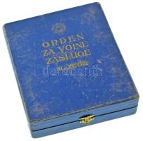 Jugoszlávia 1951. "Katonai Érdemrend 3. Osztálya ezüst kardokkal" részben zománcozott, jel...