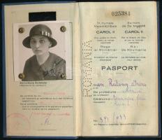 1933 Román Királyság fényképes útlevele magyar személy részére