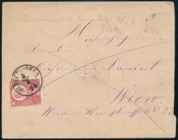 1874 5kr levélen / on cover "ALBERTI-IRSA" - Wien