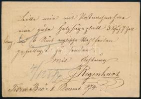 1874 2kr díjjegyes levelezőlap / PS-card "TISZA-BEŐ / HEVES. M." - Budapest