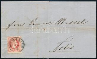 1869 5kr levélen / on cover &quot;WARASDIN&quot; - Totis