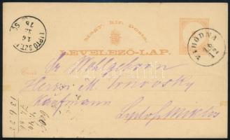 1878 2kr díjjegyes levelezőlap / PS-card "VIHODNA" - "LIPTÓ SZT. M(IKL)ÓS"