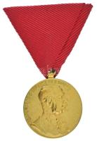 1898. Jubileumi Emlékérem Polgári Állami Alkalmazottak Számára / Signum memoriae (AVST) bronz kitüntetés mellszalagon T:XF  Hungary 1898. Commemorative Jubilee Medal for the Civil State Officials bronze decoration with ribbon C:XF  NMK 250.