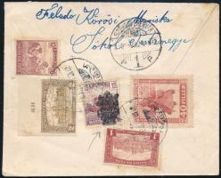 1920 Ajánlott levél 5 db bélyeggel / Registered cover with 5 stamps &quot;TÖKÖL&quot; - &quot;SZÉKESFEHÉRVÁR&quot;