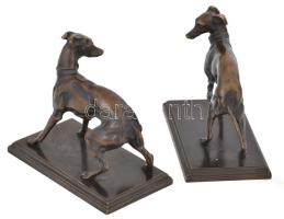 2 db agár szobor párban. Bronz, bronz talapzaton 17x16 cm