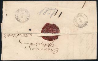 1857 Hivatalos levél / Official cover "SZALABÉR"