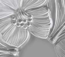 Kínáló tál virágos díszítéssel. Formába öntött, hibátlan d: 35 cm