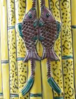 Antik kínai halfigurás bambuszváza. cca 1860-1875, Tongzhi korszak, Qing dinasztia, jelzett, hibátla...