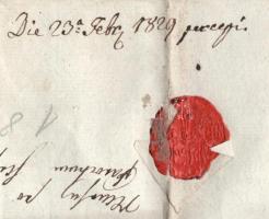 1829 Lajcsák Ferenc (1772-1843) nagyváradi püspök, cs. és kir. belső titkos tanácsos autográf aláírá...