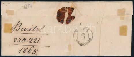 1865 5kr elfogazva / on cover "SZALA-EGERSZEG" - Pápa