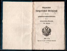 Allgemeines bürgerliches Gesetzbuch für die gesammten Deutschen Erbländer der Oesterreichischen Mona...