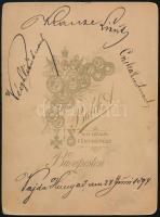 1894 A vajdahunyadi vár Erdélyben, keményhátú fotó Bülch Ágoston műterméből, hátoldalon felirattal é...