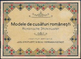 cca 1925 Román színes hímzésminta füzet, kiadva: Nagyszeben (Erdély), szép állapotban
