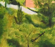 Gajdics Ibolya (1951-): Tihanyi panoráma (Balaton). Olaj, vászon, jelzett. 50x69 cm