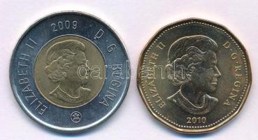Kanada 2009. 2$ multicolor képpel + 2010. 1$ bronzozott Ni "Inukshuk" T:UNC,AU
Canada 200...