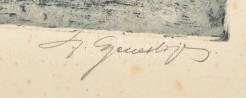 Szentgyörgyvári Gyenes Lajos (1890-1971): Venezia - Palazzo Vendramin. Rézkarc, papír, jelzett, kart...