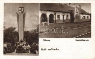 Záhony vasútállomás és hősök emlékműve