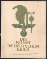 1941 Die Kunst im Deutschen Reich. 5. Jahrgang, Folge 8/9. München, 1941, Zentralverlag der NSDAP, 1 sztl. lev.+ 223-276 p. Rendkívül gazdag fekete-fehér és színes képanyaggal. Német nyelven. Kiadói papírkötés, sérült borítóval, néhány kissé sérült lappal.