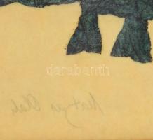 Oláh Mátyás (1951): Kislány, 1991. Vegyes technika, papír, jelzett. Üvegezett fakeretben. 64,5x50 cm