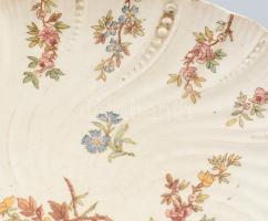 Sarreguemines France XV. Louis, francia, fajansz, süteményes tányér. 1890-1910 között. Kézzel festet...