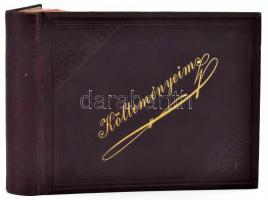 "Költeményeim", régi, kitöltetlen könyv / füzet, több száz üres lappal. Aranyozott, dombor...