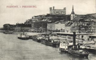 Pozsony harbour and castle