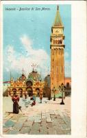 Venezia, Venice; Basilica di San Marco, litho (EK)