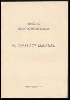 Képző- és díszítőművészeti körök IV. országos kiállítása. (Kiállítási katalógus). Bp., 1955, Ernst-M...