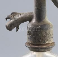 cca 1930 Dreher-Haggenmacher Első Magyar Részvény Serfőzde Budapest szódásüveg, jelzett ón fejjel (H...