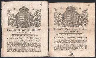 1790 Ungarische Staats- und Gelehrte Nachrichten No. 28-29.