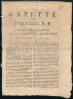 1753 Gazette de Cologne No. LXII.