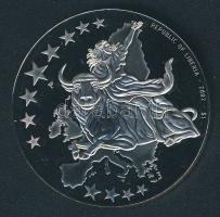 Libéria 2002. 1$ "Európai valuta - 50€" multicolor T:PP