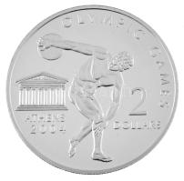 Cook-szigetek 2002. 2D Cu-Ni "Athéni Olimpiai Játékok 2004" T:PP 
Cook Islands 2002. 2 Do...