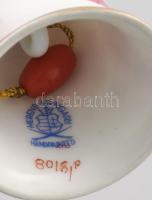 Herendi Fleur de Indes purpur csengő. Jelzett, hibátlan, m: 5,5 cm