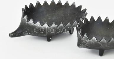 Walter Bosse 5 darabos sünfigurás asztaldísz szett. Fém, jelzett, h: 5,5-11,5 cm