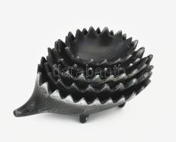 Walter Bosse 5 darabos sünfigurás asztaldísz szett. Fém, jelzett, h: 5,5-11,5 cm