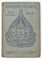 1942 Budapesti útmutató és címtár. Rendőrségi zsebkönyv. XXII. évf. Bp., 1942, Pallas. Térkép-melléklettel. Kiadói egészvászon-kötés, kissé foltos borítóval, belül jó állapotban.