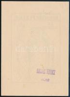 Dinnyés Ferenc (1886-1958): Ex libris Dinnyés Ferenc, klisé, papír, jelzett, 11×8 cm