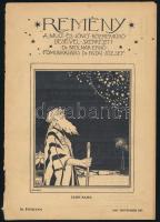 1917 A Remény című zsidó ifjúsági folyóirat novemberi száma, címlapon Lilien grafikája, gerince sérült, hátul papírcsíkkal megerősítve