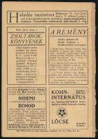 1917 A Remény című zsidó ifjúsági folyóirat novemberi száma, címlapon Lilien grafikája, gerince sérü...